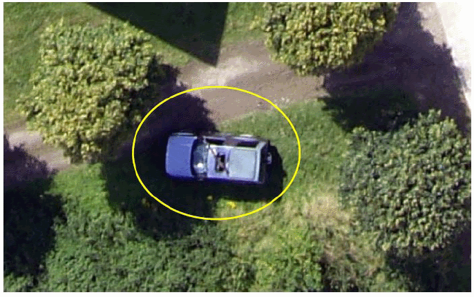army vehicle spotted with uav