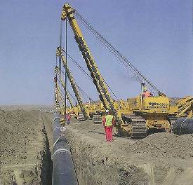 the BTC pipeline buried no more than 3m down